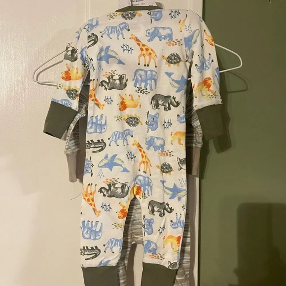 Kids Headquarters Kids' 2-pack Cotton Sleepers, Safari - Picture 6 of 10